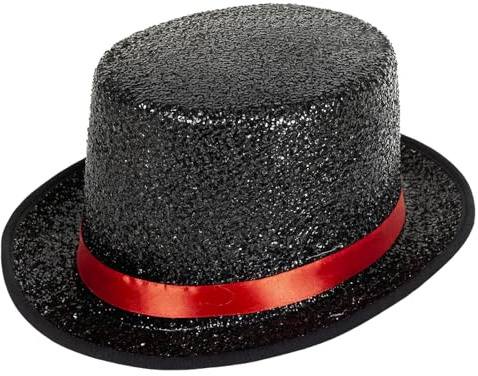 powerking Top Hats for Men Women Adults, Shiny Tuxedo Costume Magician Hat Victorian Dress Up Christmas Topper Hats, Fancy Dress Party Headwear Accessory