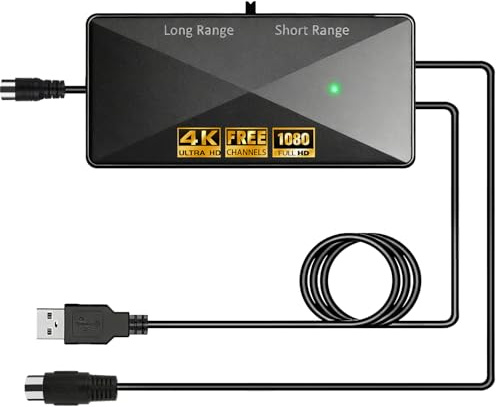 CSUXYD Tv Aerial Booster, High Gain Tv Signal Booster Aerial Amplifier, USB Power Adjustable Reception Range Tvs Antenna Booster Amplifier