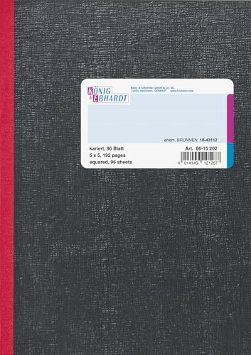 König & Ebhardt 8615202 Kladde / Notizheft (A5, 96 Blatt, kariert, fadengeheftet)