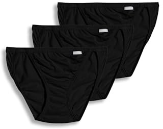 Jockey Women's Underwear Elance String Bikini - 3 Pack, Black, 6