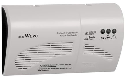 VEMER VN783700 RGM Wave - Rilevatore Gas Metano, Installazione a Parete, Alimentazione 230V, Bianco