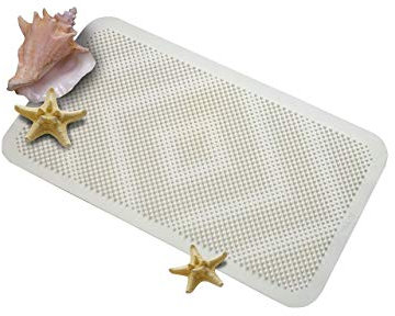 Rayen, weiß, Massagematte für Badewanne, Naturkautschuk, 35 x 65 cm, (Rectangular)