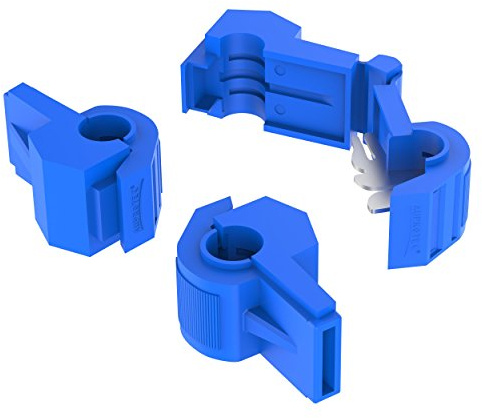 AUPROTEC 25x Rubacorrente Connettori Rapidi 0,75-2,5 mm² blu per Capicorda Maschio Morsetti Ruba Corrente Isolati PP Ottone Stagnato Terminali per Cavi Fili Elettrici