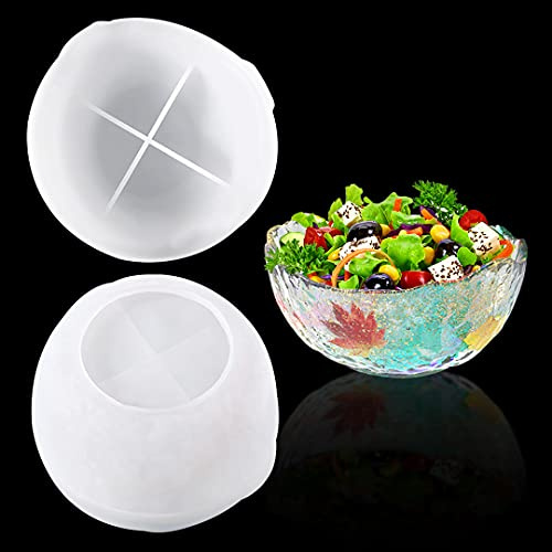 Zayookey Stampo in Silicone Vassoio di Frutta Stampo per Colata Ciotola Vassoio Stampo in Resina Epossidica Gioielli Plate Resin Mold Tray per Scatola Portagioielli Home Decorazioni (Stampo Ciotola)