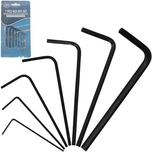 luckaide Imbusschlüssel Satz, 0.7-3mm Innensechskantschlüssel, 7 tlg Innensechskant Satz, Kohlenstoffstahl, Korrosionsschutz, Wera Imbusschlüssel Satz Klein, Sechskantschlüssel Set