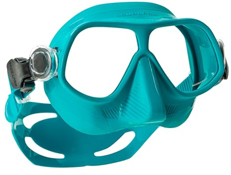 SCUBAPRO Steel Comp Masque de plongée en apnée avec double lentille et sans monture Design faible volume Turquoise
