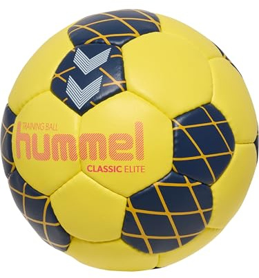 hummel hmlCLASSIC Elite Balón de Balonmano de Entrenamiento, Color Amarillo y Azul, 2 sin género