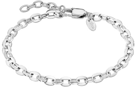 LOTUS STYLE Pulsera Acero Inoxidable Mujer LS2337-2/1 - Sofisticado Brazalete con Pulido y Acabado Refinado 21 cm - Ideal para Regalo de Cumpleaños - Aniversario - Ocasiones Especiales