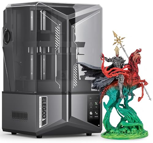 ELEGOO Saturn 4 Ultra 12K Impresora 3D Resina, Nivelación Automática, Rápida Impresión 3D a 150mm/h, Cámara AI, Impresión WiFi Cluster, Gran Tamaño de Impresión 218,88 * 122,88 * 220mm³