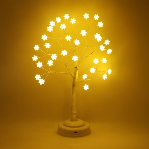 LED Baum Lichter Weihnachtsdeko mit Fernbedienung, Led Lichterbaum USB/Batteriebetrieben, Baum Licht Warmweiß DIY-Baumzweig Timerfunktion, Baumbeleuchtung Dimmbar Innen, 8 Modi Deko Wohnzimmer