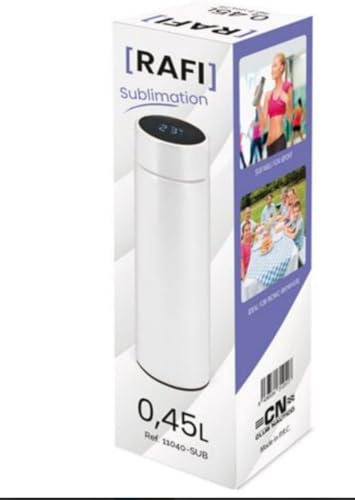 Termo digital de acero inoxidable de 450 ml con pantalla LED, portátil