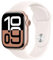 Apple Watch Series 10 (GPS 42 mm) Smartwatch mit Aluminiumgehäuse in Roségold und Sportarmband in Blassrosa (M/L). Fitnesstracker, EKG App, Always-On Retina Display, Wasserschutz