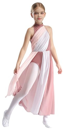 Freebily Vestito da Balletto Bambina Ballo Lirico Contemporaneo Body Danza Classica Ballerina Moderna Abito da Pattinaggio Artistico Costume da Ballo Latino Dancewear