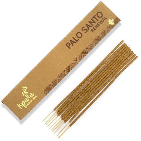 ISPALLA® Originalle Räucherstäbchen PALO Santo 10 stück - zur Reinigung von schlechten Energien und Ängsten, Handgemacht in Peru / 100% Natürlich & Vegan