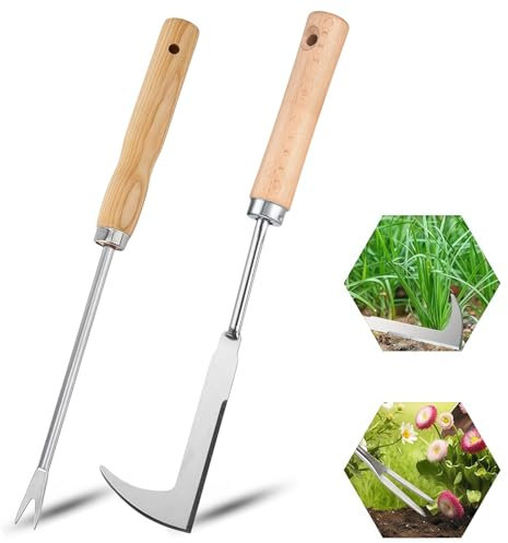 Renyigou Garden tools,weed remover tool,gardening tools,Hand Weed Remover Tool,Stainless Steel Weed Puller With Long Handle Used to remove mosses, weeds, dandelions and other weeding tool