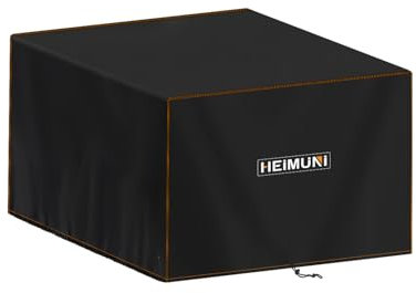 HEIMUNI Copri Barbecue 55x50x38cm Copertura Barbecue da Esterno, Copri BBQ Rettangolare Copertura Protettiva per Plancha Copri Plancha per Grill a Gas Copertura Impermeabile, Antistrappo, Anti-UV