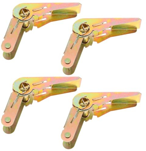 NOLITOY 4pcs Heavy Duty Ratchet Belt Buckle Cargo Strap Hardware Metal Tensioner Accessories for Secure Transport and Universal Tie-Down Applications