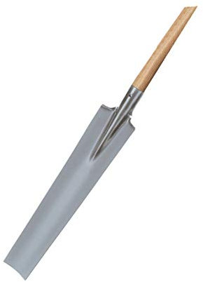Idealspaten 21110203 Gloria Bêche de drainage poudre revêtue avec hêtre-T-tige, Argent, 85 x 55 cm
