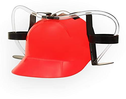 Trinkhelm/ Partyhelm mit 2 Dosenhaltern, zufällige Farbauswahl, Unisex, GröÃŸe verstellbar