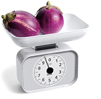 Laica KS2001 Bilancia da Cucina Meccanica con piatto, 10 kg, bianco, plastica