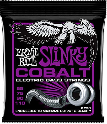 Ernie Ball Power Slinky Cobalt E-Bass-Saiten, Stärke 55–110