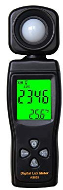 Cheffort Digital Lux Meter, Illuminometer, Photometer, 0～200,000 Lux Measure Range, Lux/FC Unit Selection for Homes, Agriculture, Warehouses, Farms, Stage, Stadiums