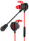 Iriisy Cuffie in-ear da gioco, auricolari in-ear con cavo e microfono, gaming multipiattaforma, gaming per ps4, PC, Xbox, pubg, doppio microfono, professionali, cuffie da gioco da 3,5 mm (rosso)
