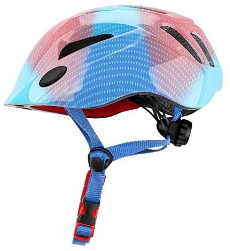 Fahrradhelm Robuster Kinder Helm Verstellbarer Skateboardhelm Radhelm Skaterhelm 52-56CM für Mädchen und Jungs