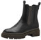 MARCO TOZZI by Guido Maria Kretschmer Damen Chelsea Boots mit Plateau mit Reißverschluss, Schwarz (Black/Khaki), 36 EU