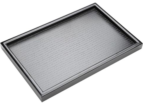 Lonely high heels Vassoio da portata in legno, rettangolare, nero, vassoio da servizio, vassoio da cucina, vassoio antiscivolo, in legno, per ristorante, cucina, caffè, tè, bevande (30 x 20 x 2 cm)