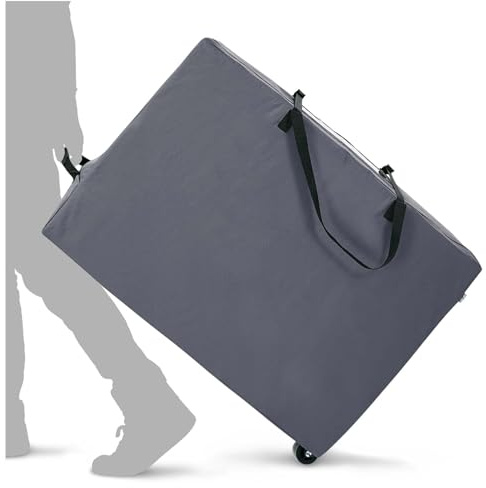 Cuddly Nest Folding Mattress Storage Bag with Wheels & Handles - 900D Heavy Duty Storage Container Fits for 6 TWIN & TWIN XL Tri-Fold Mattress,Grey