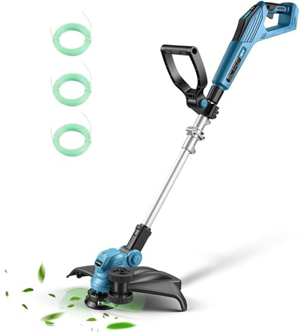 Grass Trimmer for Makita, 15 inch Cordless Lawn Mower and Edger, Brushless Motor, Garden Strimmer Telescopic Brush Cutter, Cordless Weed Wacker,Extra Free Weed Rope *1(No battery and charger)
