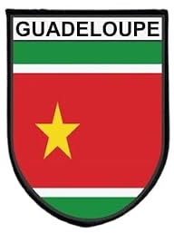 Ecusson Patch Drapeau guadeloupe gwada Tactique Imprime Brode Auto-Agrippant