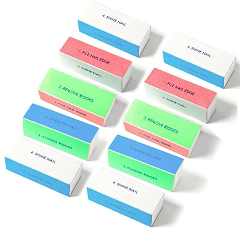 Kit de herramientas de manicura profesional, 10 Uds., bloque pulidor de uñas de 4 vías, limas de lijado para pulir uñas, suministros de arte para salón profesional o uso doméstico