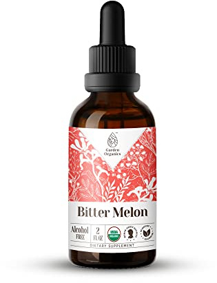 Bitter Melon USDA Organic | Alcohol-Free Extract, Tincture, Organic Herbal Drops | Supplement Made from 100% Certified Organic Natural Bitter Melon (Momordica Charantia) Dried Fruit 2 fl oz