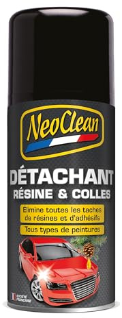 NeoClean Détachant Résine et Colles - 125 ml - Élimine les Taches de Résine et d'Adhésifs sur Toutes Peintures - Nettoyant Puissant pour Voiture - Fabrication Française
