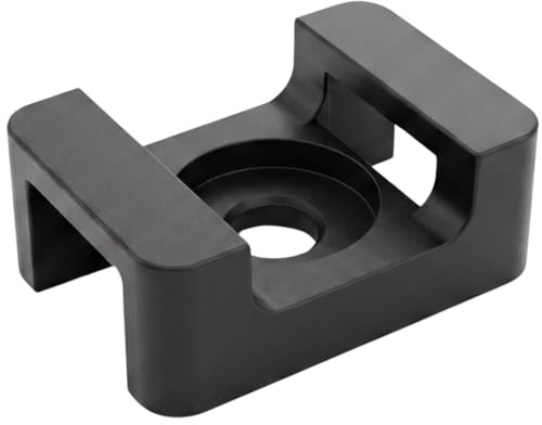 Lumonic 100 soportes para cables atornillables, 21 x 16 mm, fijación de bridas, abrazaderas de cable para atornillar, fijación de cables, base de tornillo. Base de montaje