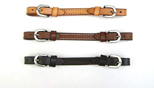 EE Tack - Kinnriemen - US Leder - 3 Farben - Two Buckle (Dunkelbraun)