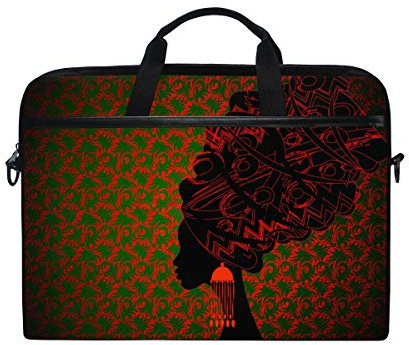 BKEOY Laptopväska traditionell afrikansk kvinna laptopfodral fodral fodral 13 tum till 15,6 tum, flerfärgad, En storlek