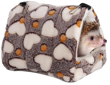 MiOYOOW Marsvinsbädd, Hamsterhus Husdjurssovsäck Grottabo Kudde Mjuk Varm Husdjursbädd, Hängmattabo med Krokdesign för Hamstrar, Igelkottar, Chinchillor, Kaniner och Ekorrar