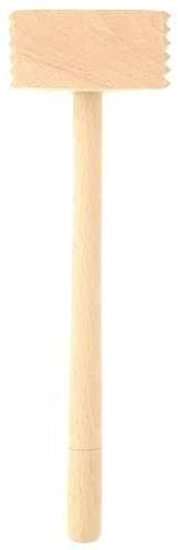 Teemando® Fleischkopfer aus Holz, Stabiler Fleischhammer, mit wenig Kraftaufwand für zartes Fleisch