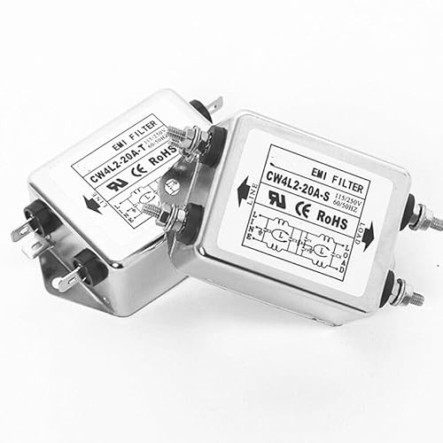 uxcellyilufa AC 115/250V 20A CW4L2-20A-S Noise Suppressor Power EMI Filter