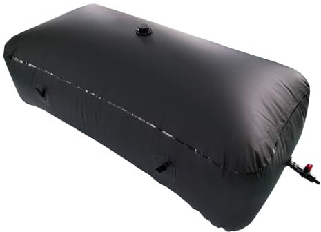 Réservoir d'eau portable de grande capacité pour le jardinage, la résistance à la sécheresse, la prévention des incendies, l'eau d'urgence, l'irrigation agricole (noir, 1 000 l)