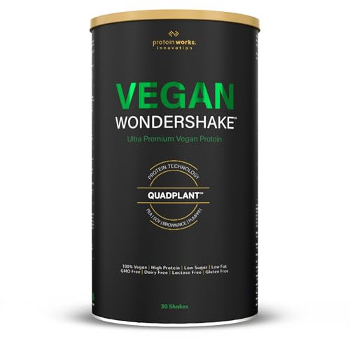 Protein Works - Vegan Wondershake, Vegan Protein Shake, High-Protein Plant-Based Nutrition, 30 Servings, Chocolate Bueno, 750g
