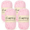 Coopay Chenille Chunky Wolle zum Häkeln Dickes Garn, 4 x 50g Dicke Wolle zum Stricken, Super Flauschig Weiches Wolle für Babydecke, Grobes Chenille-Garn für Hüte, Schals, Socken, Taschen - Sakura Rosa
