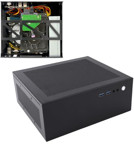 Boîtier PC ITX, Boîtier D'ordinateur de Jeu Tower, Dissipation de Chaleur par Poinçon en , Ports USB3.0, Fentes PCI, Boîtier PC Vertical et Horizontal pour Alimentation Flex