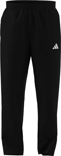 adidas Herren Essentials SMALL Logo Stanford Pant Open Hem, Black/White, 3XL