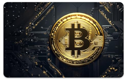 Peacoblue Skin Adhesiva para Tarjeta de Crédito/Débito con Diseño de Bitcoin, Piel de Tarjeta Personalizada Resistente Al Agua, A los Arañazos Y Atractiva En 4 estilos para Tarjetas de Crédito