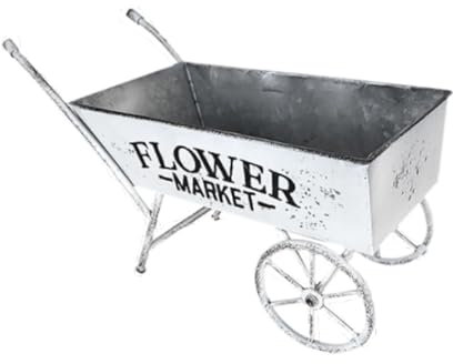 Fonowx Flower Cart Wagon Planter Easy to Use Garden Planter for Entryway Home Porch