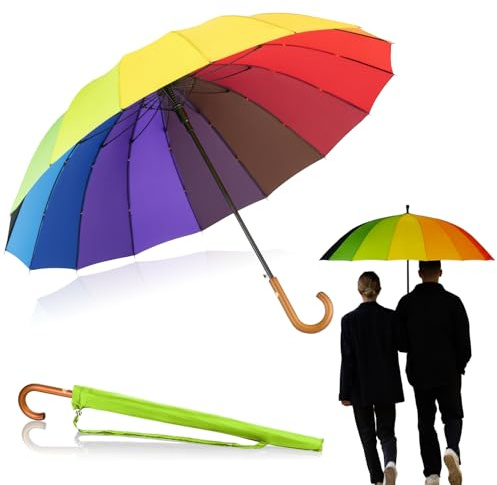 LOGAN & BARNES Parapluie résistant à la tempête Ø120cm - Grand parapluie XXL avec 16 baleines Modèle EDINBURGH